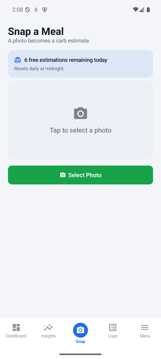 Snap a Meal before a photo is picked