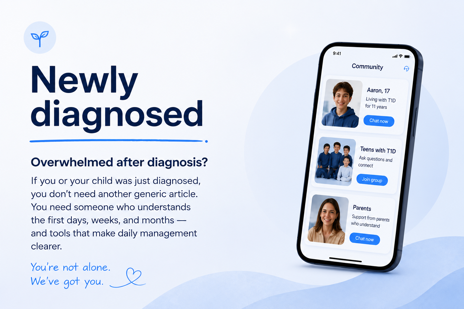 Newly diagnosed Type 1 diabetes support with BoostT1D