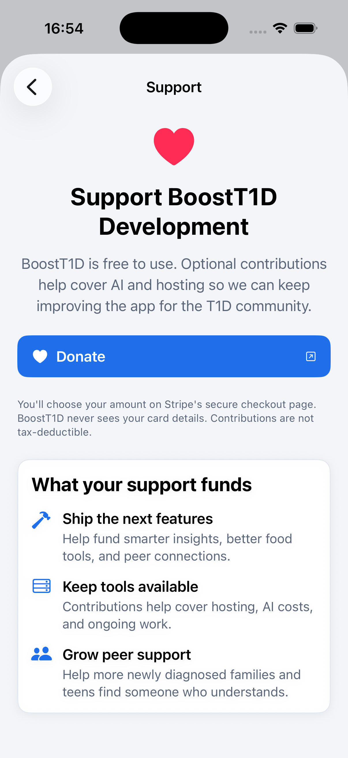 Support screen